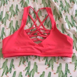 TIL YOU COLLAPSE CORAL KNOT SPORTS BRA SIZE L